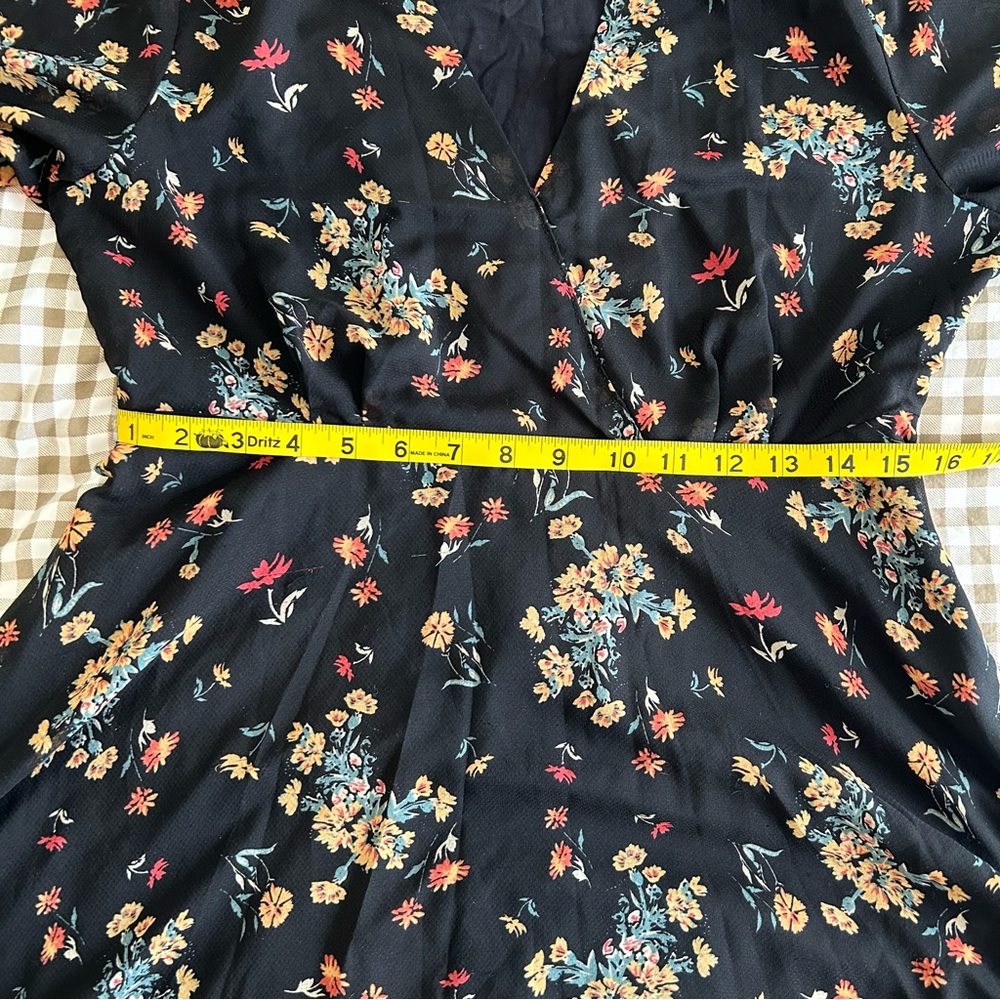 Free People Lilou Floral Bell Sleeve Mini Dress | Size L - Picture 10 of 15